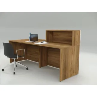 Meuble bureau Tunisie 5 ans de Garantie Meuble professionnel Livraison et installation  gratuite  Comptoir d'accueil Maya Noyer 