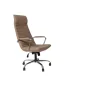 Chaise de direction Zeta Manager Revêtement Similicuir avec Cadre et accoudoirs en métal chromé