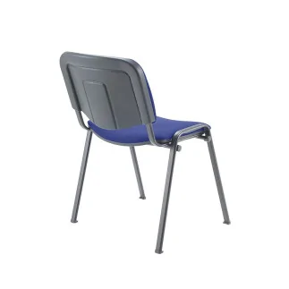 Chaise SMART de réception empilable polyvalente et robuste,  Bleu royal/noir, simple