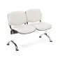 Banquette pour salle d’attente 2 Places base chromé simili cuir