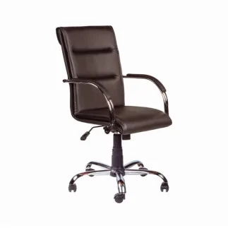 Chaise De Bureau Majesté HD Base chromé Similicuir, cinq roulettes pivotantes à double galets