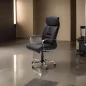 Chaise De Bureau SERENA Base chromé similicuir  réglable en hauteur mousse polyuréthane*LARA