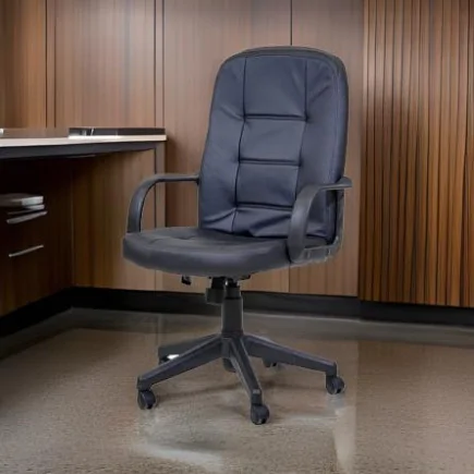 Fauteuil de bureau ORION ergonomique à dossier rembourré base Noir/Airline