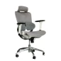 Chaise de direction ergonomique PRISMA avec excellente maille respirante base chromé, Gris