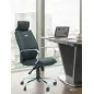 Chaise de bureau CARMEN ergonomique haut de gamme base chromé , Gris*OSLO