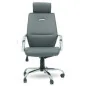 Chaise de bureau CARMEN ergonomique haut de gamme base chromé , Gris*OSLO