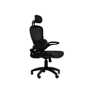 CHAISE DIRECTEUR MESH confort luxe + BASE NOIR , tétière et accoudoirs réglable