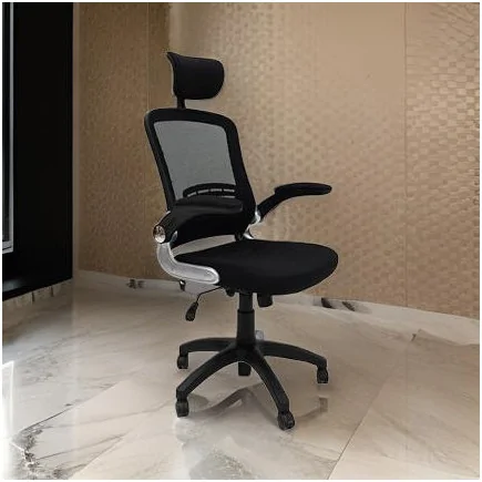 CHAISE DIRECTEUR FOCUS BASE NOIR avec accoudoirs à Base Métallique