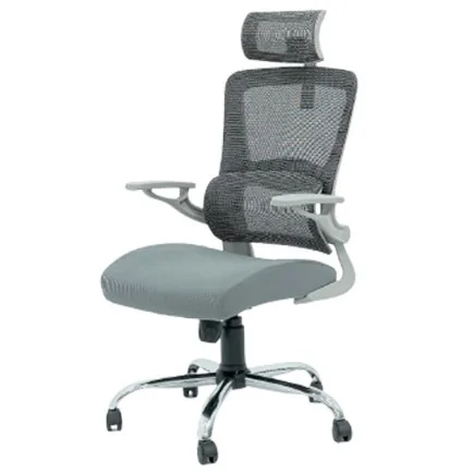 Chaise Directeur SAPHIR Réglable en hauteur du dossier incurvé est très confortable, Gris