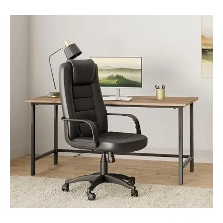 Chaise de bureau BRISTOL Noir avec ACCOUDOIRS base noir