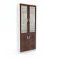 Armoire pleine hauteur partie inférieure en bois et partie supérieure en verre 90L*50P*200H