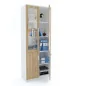 Armoire pleine hauteur partie inférieure en bois et partie supérieure en verre 90L*50P*200H