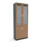 Armoire pleine hauteur partie inférieure en bois et partie supérieure en verre 90L*50P*200H