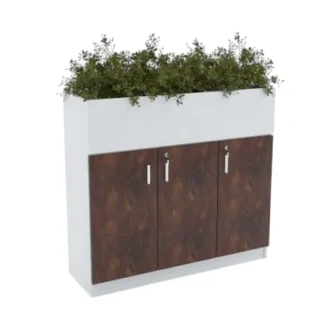 Meuble de travail latéral (avec bac à fleurs) 120L*35P*110H