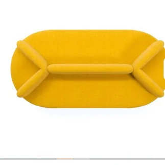 Canapé Bureau Elsa jaune 6 P