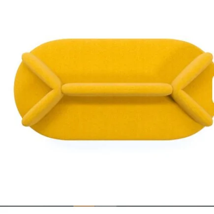 Canapé Bureau Elsa jaune 6 P