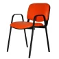 Chaise Iso rouge avec accoudoires