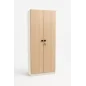 Armoire de rangement chêne sonoma et Blanc Bois MDF