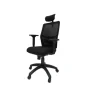 Chaise de bureau SÉOUL, Design séduisant, Grande Assise Rembourrée, Noir
