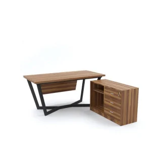 Bureau de direction avec armoire latérale